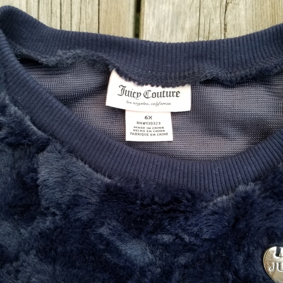 Juicy Couture fuzzy teddy bear sweater - Picture 2 of 6